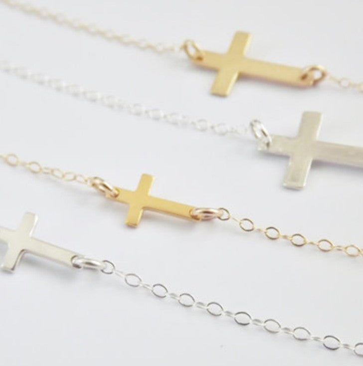 Stylish Alloy Cross Necklace | Durable and Trendy Pendant Jewelry