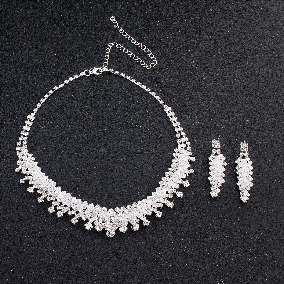 Elegant Wedding Jewelry Set for Brides | Necklace, Earrings