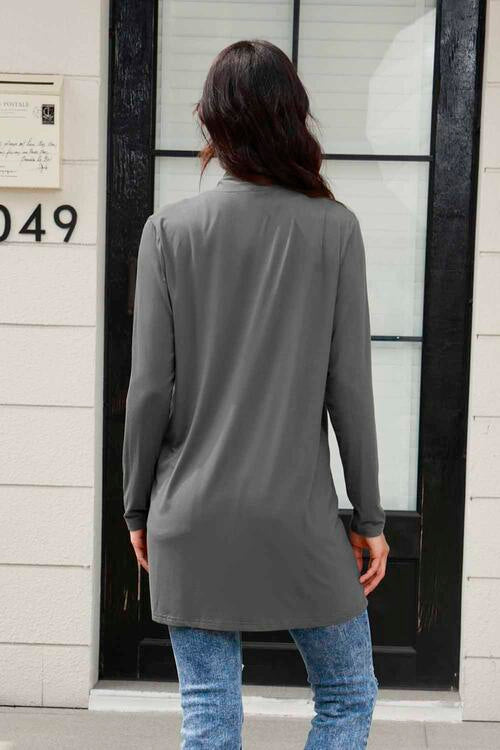 Basic Bae Full Size Open Front Long Sleeve Cardigan